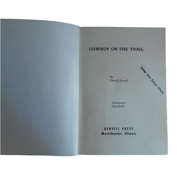 Cowboy On The Trail Donald Russell Benefic Press 1960 Illustrations Max Ranft HC - Picture 3 of 12
